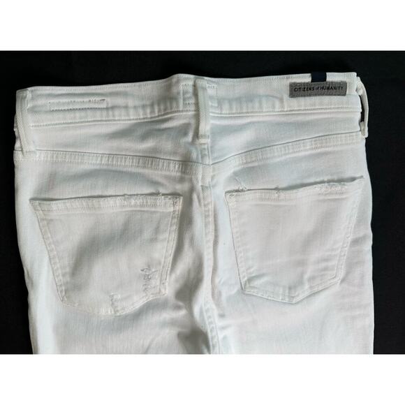 Citizens of Humanity Rocket Crop High Rise Skinny White Jeans Size 26 $198 - Picture 14 of 16